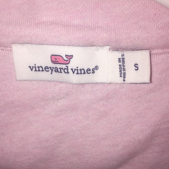 Light pink Vineyard Vines quarter zip pullover - Picture 4 of 4